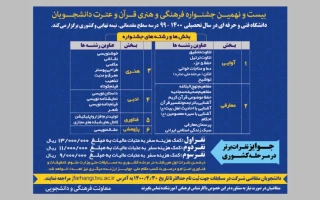 بیست و نهمین مسابقات فرهنگی و هنری قرآن و عترت