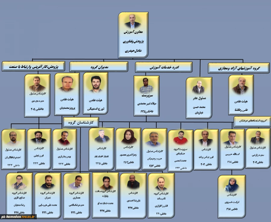 چارت سازمانی