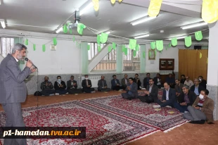 به مناسبت میلاد با سعادت آقا امام زمان (عج) مراسم جشن ومولودی خوانی در دانشگاه فنی وحرفه ای مفتح استان همدان برگزار شد. 2